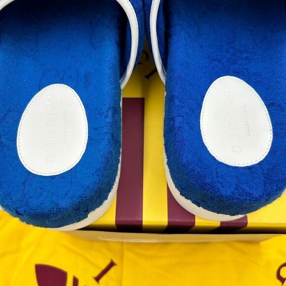 Men’s Gucci, X Adidas, limited edition slides size 9, made in Italy - Picture 9 of 9